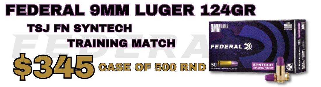 Federal 9MM Luger 124gr TSJ
