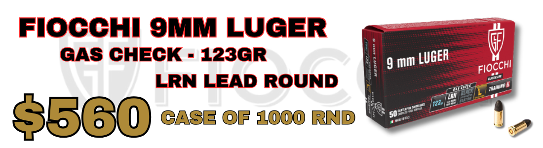 Fiocchi 9mm luger gas check lrn lead round 2