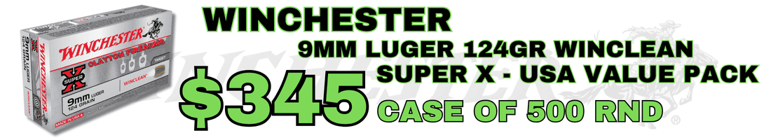 Winchester 9MM luger 124gr Winclean